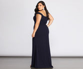Plus Adelina Formal Halter Crepe Dresses